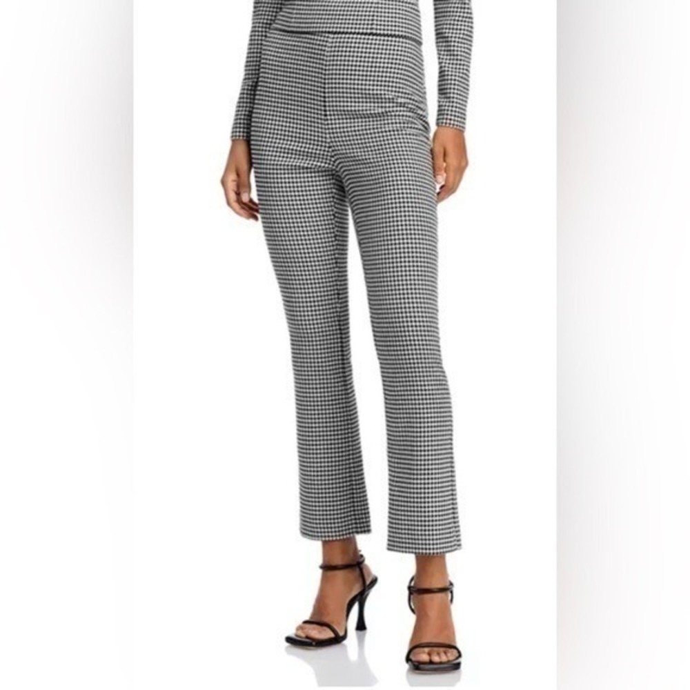Toccin Claire Houndstooth Pants‎ Size Black White Cropped 6 NWT